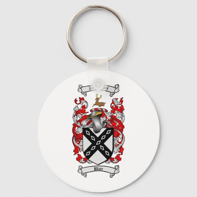BLAIR FAMILY CREST - BLAIR JACKAR ARM NYCKELRING (Framsida)