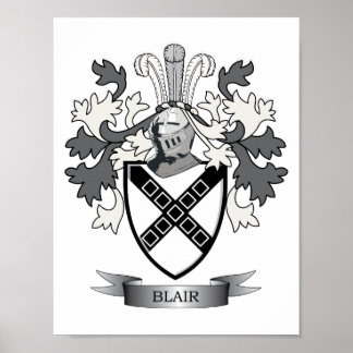 Blair Family Crest Jackar om Arm Poster