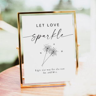 BLAIR Modern Bohemian Bröllop Sparkler - sändning  Poster