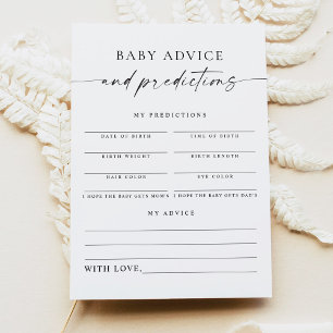 BLAIR Modern Boho Baby Advice and PredicCard Inbjudningar