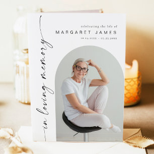 BLAIR Modern Minimalist Memorial-begravningsprogra Kort