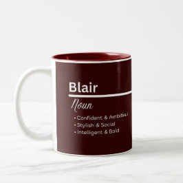 Blair Personalized Name Coffee Mug Två-Tonad Mugg