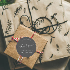 BLAIRE Modern Calligraphy Bröllop Sweet Tack Runt Klistermärke