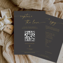BLAIRE Modern Calligraphy I Spy Bröllop Game Menu