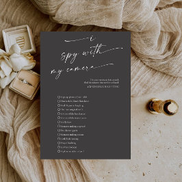 BLAIRE Modern Spy Bröllop Photo Hunt Game Program