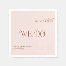 Blaire Neutralt Modern Bröllop Pappersservett