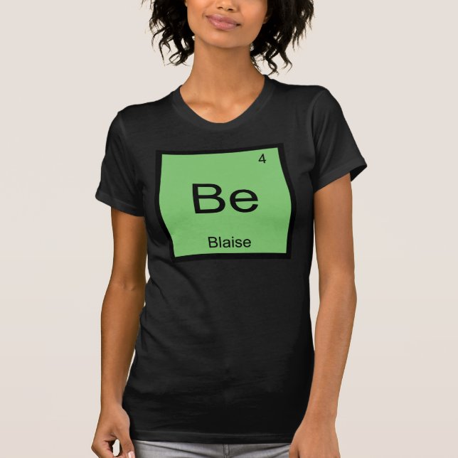 Blaise Namn kemi Inslag Periodic Bord T Shirt (Framsida)