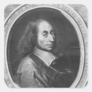Blaise Pascal Fyrkantigt Klistermärke
