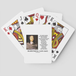 Blaise Pascal Gain Loss Wagering God finns citat Casinokort