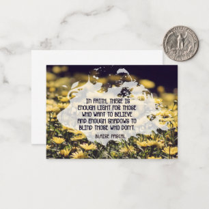 Blaise Pascal Inspirational Quote "in trust" Anteckningskort