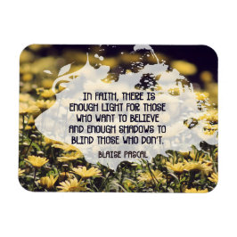 Blaise Pascal Inspirational Quote "in trust" Flexi Magnet