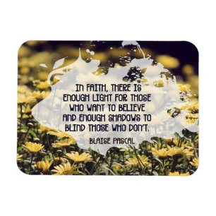 Blaise Pascal Inspirational Quote "in trust" Flexi Magnet