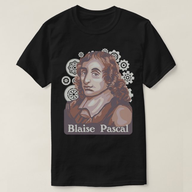 Blaise Pascal Porträtt T Shirt (Design framsida)