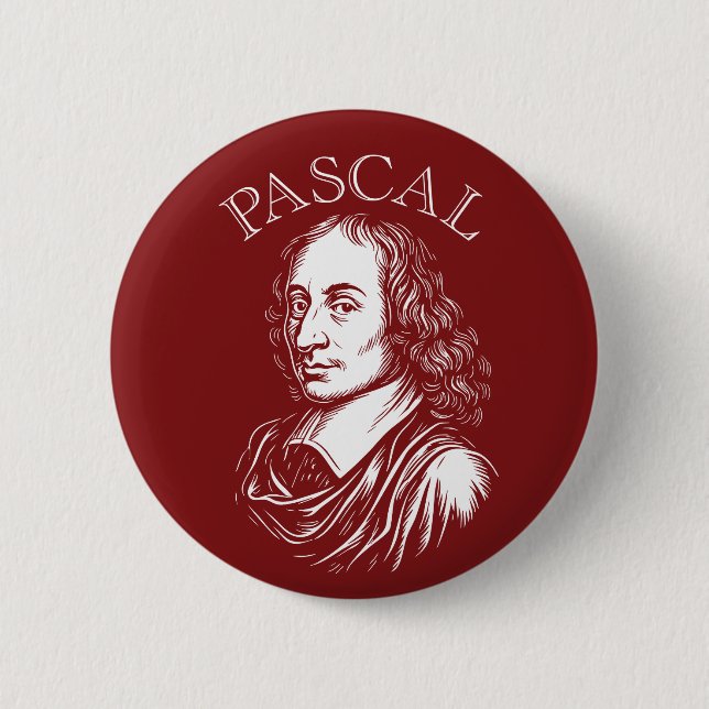 Blaise Pascal rund stift Knapp (Framsida)