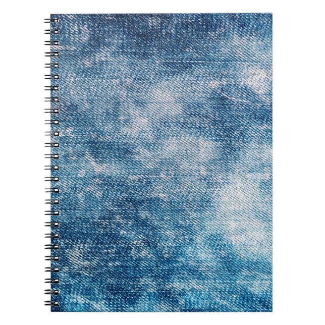 Blåjeans denim-textur anteckningsbok (Framsidan)