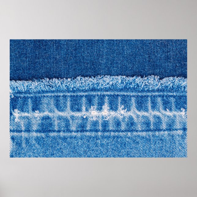 Blåjeans denim-textur poster (Framsidan)