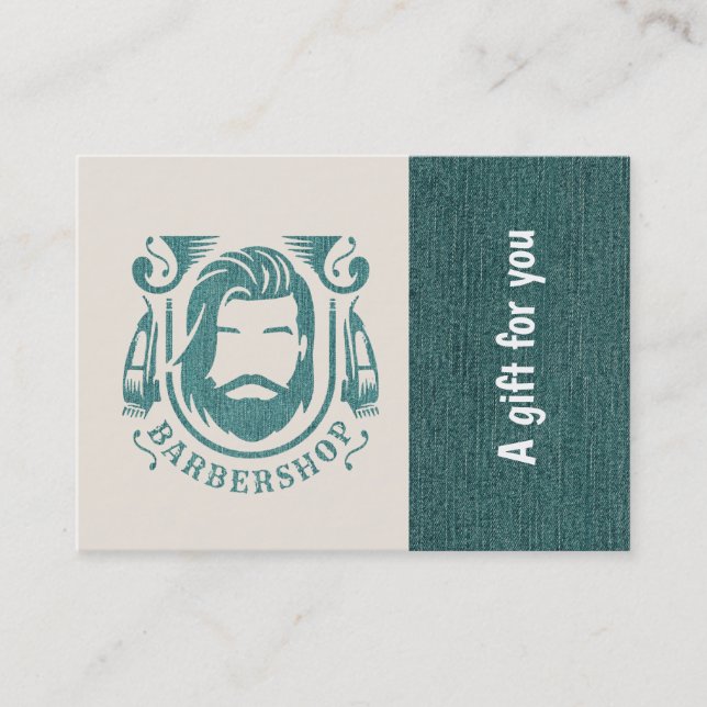 Blåjeans i struktur rabattkort (Framsida)