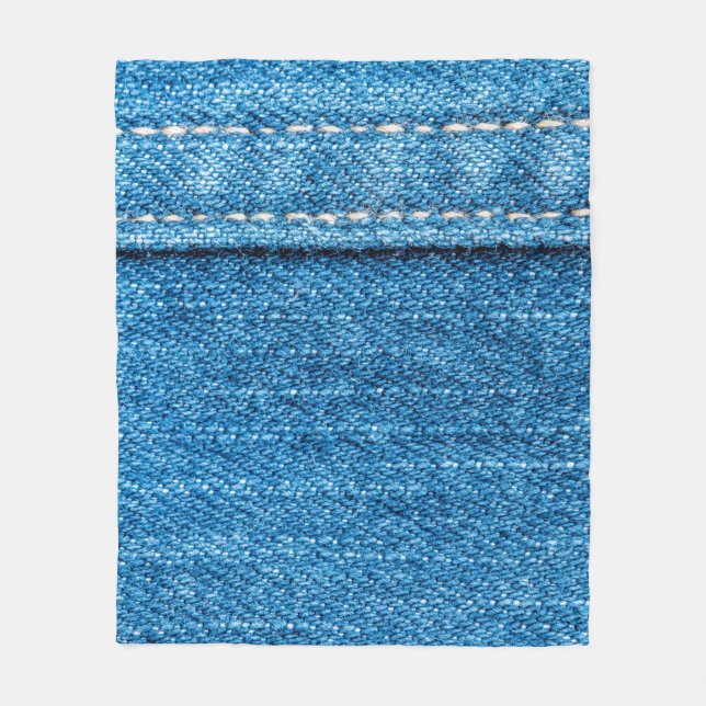Blåjeans struktur bakgrund. fleecefilt (Framsidan)