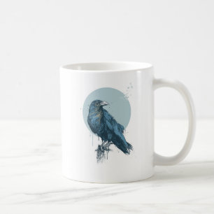 Blåkaffe kråka mugg