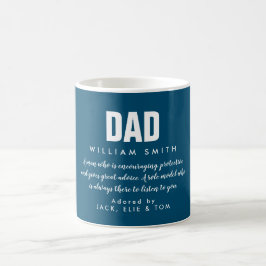 Blåkaffe Mugg i pappa, modern typografi