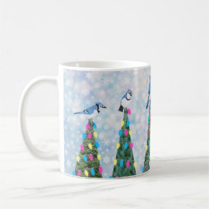 Blåkajar och Julgranar Kaffemugg