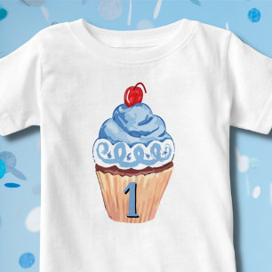 Blåkaka för födelsedagstag t shirt