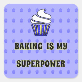 Blåkakor, bakverk runt klistermärke