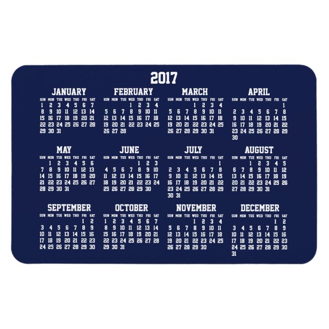 Blåkalender 2017 Stora flexibla magneter (Horisontell)