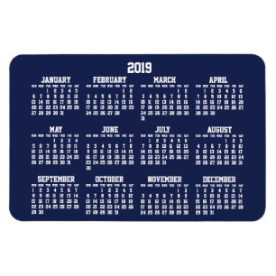 Blåkalender 2019 Stora flexibla magneter