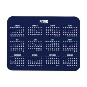 Blåkalender 2026 Flexibel magnet