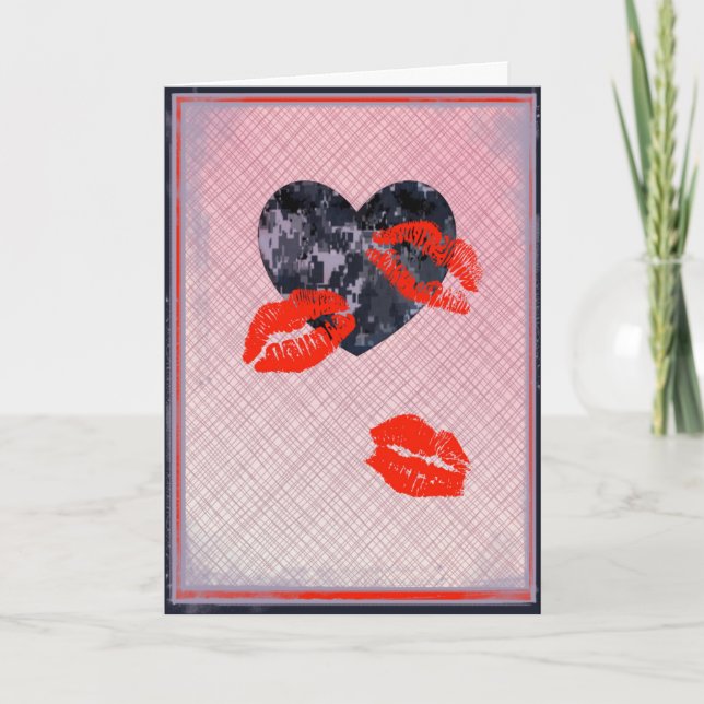 Blåkamerans Alla hjärtans dag i USA Helgkort (Framsida)