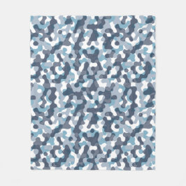 Blåkamouflage mönster i marktoner fleecefilt