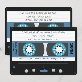 Blåkassettbandsåterställning, 80-sekunders Födelse Inbjudningar