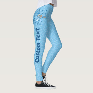 Blåkatt med violin Leggings