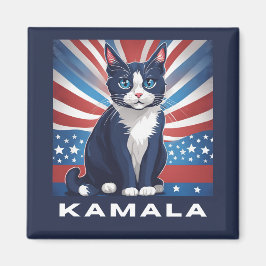 Blåkatten för Kamala 2024 Magnet