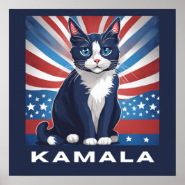 Blåkatten för Kamala 2024 Poster