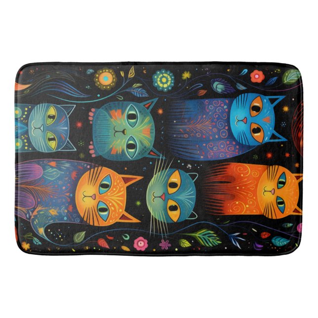 Blåkatter Badrumsmatta (Framsidan)