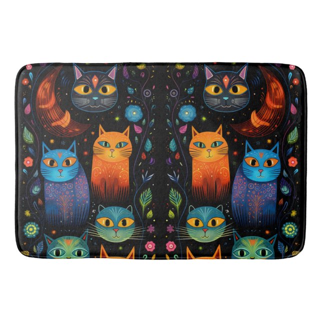 Blåkatter Badrumsmatta (Framsidan)