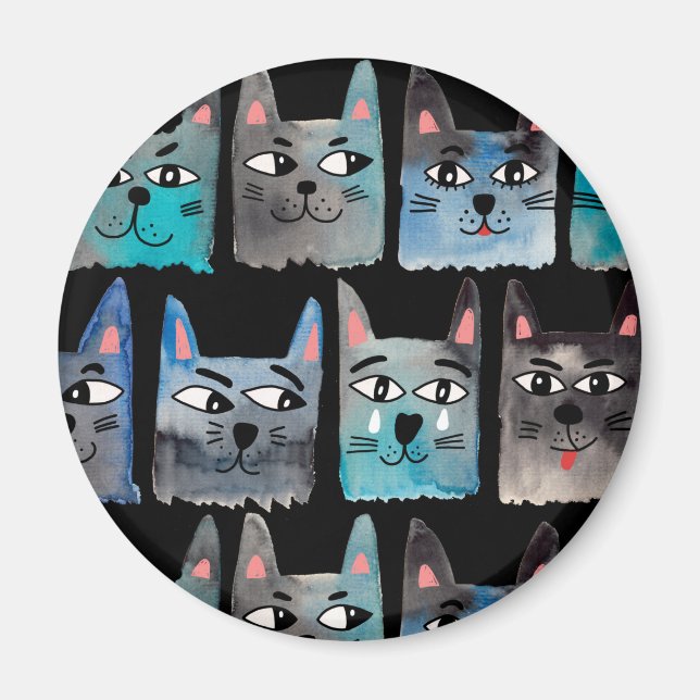 Blåkatter Magnet (Framsidan)