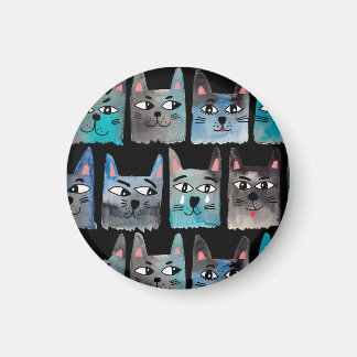 Blåkatter Magnet