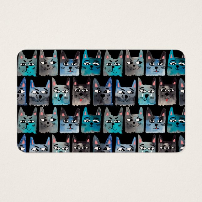 Blåkatter Visitkort (Framsida)