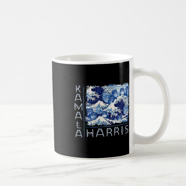 Blåkatternas grumling i Kamala Harris Funny Kaffemugg (Höger)