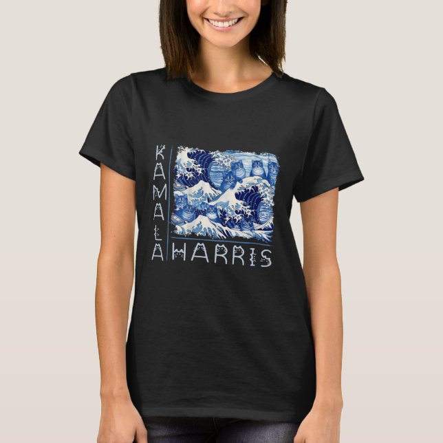 Blåkatternas grumling i Kamala Harris Funny T Shirt (Framsida)