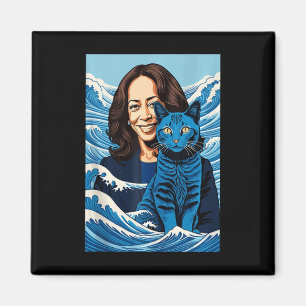 Blåkatternas våglängd för Kamala Funny Kamala Harr Magnet