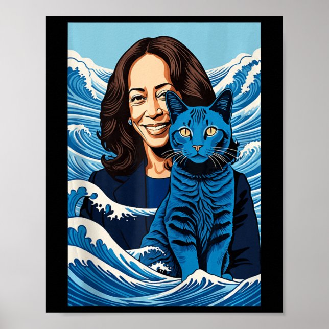 Blåkatternas våglängd för Kamala Funny Kamala Harr Poster (Framsidan)