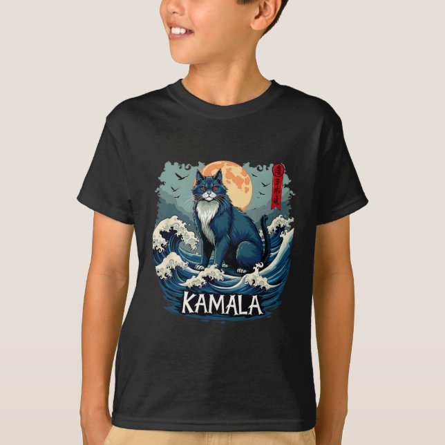 Blåkatternas våglängd för Kamala Funny T Shirt (Framsida)