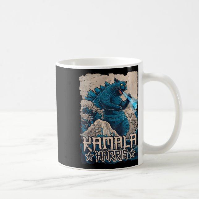 Blåkattsvåg för Kamala Harris japanska Art Kaij Kaffemugg (Höger)