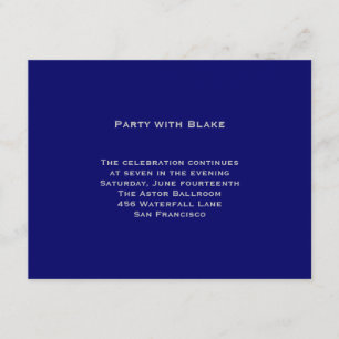 Blake Blue Silver Pub Mitzvah Recept Inbjudningar