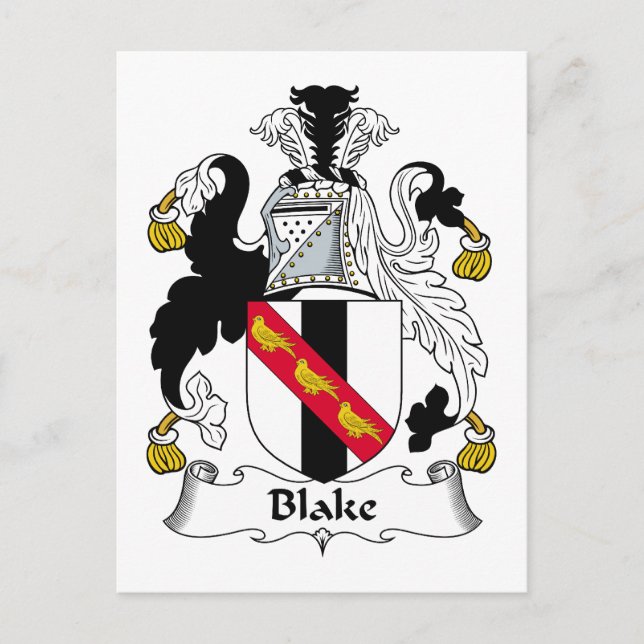 Blake Family Crest Vykort (Framsida)