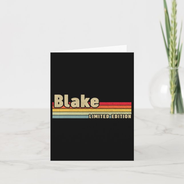 Blake Gift Namn Personlig Birthday Kort (Framsida)